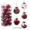 Festive Xmas Tree Hanging Ornaments Glitter Christmas Balls Baubles