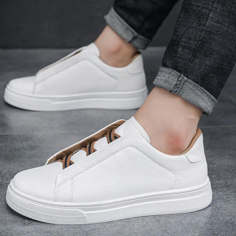Pánská volnočasová obuv 2025 Jarní móda Šněrovací vycházková obuv Klasické PU kůže Mokasíny Plochá podrážka Pohodlné plátěnky