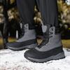 Large Size Men's Snow Boots Waterproof and Non-slip Cotton Shoes Velvet Warm and Cold Shoes Fashionable High-top Winter Men's Shoes