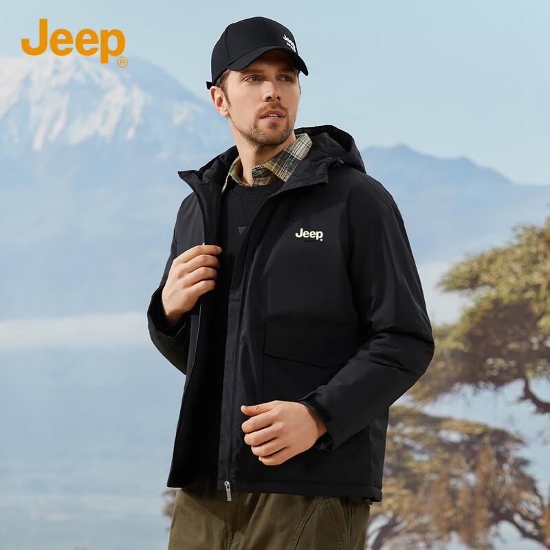 JEEP Men's Padded Hooded Workwear Jacket