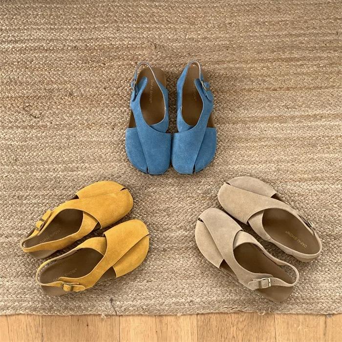 Fashion Women's flat shoes 2025 new summer women light breathable comfortable women's Roman sandals matching retro color zapatos mujer