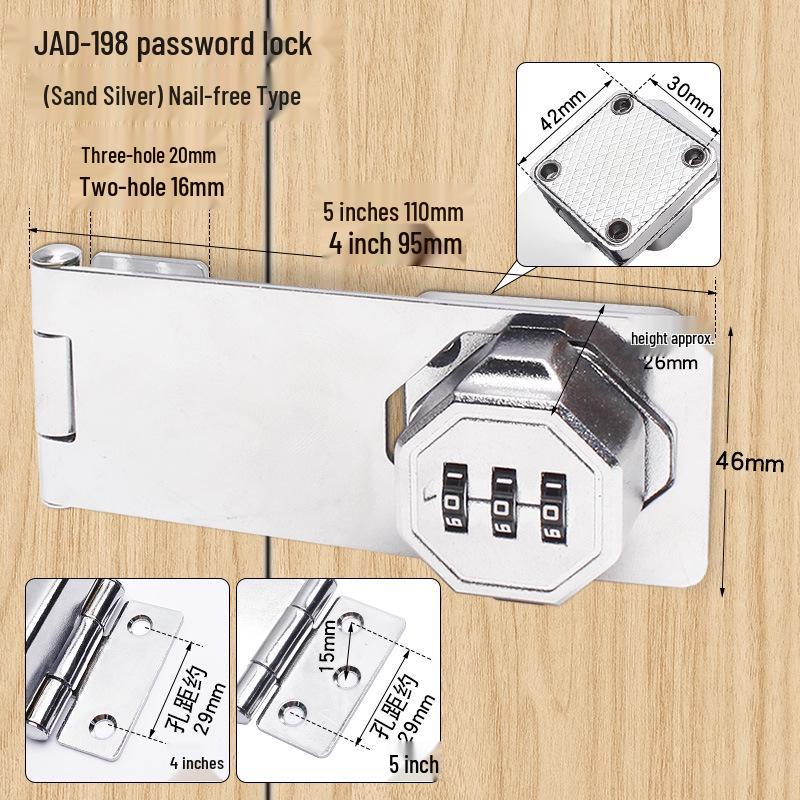 Three-Digit Multi-Purpose Mechanical Password Lock for Cabinets and Drawers