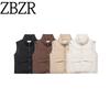 Zbzr Autumn and Winter New Women Clothes Western Style French Style Fashion Temperament Leisure Vest Top Cotton-padded Jacket Vest