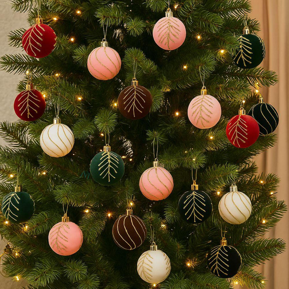 6cm Christmas Hanging Balls DIY Crafts Xmas Tree Pendants Christmas Balls Set Party Favors