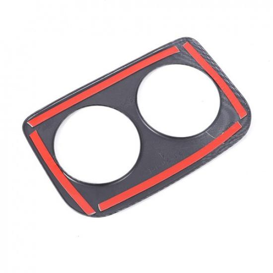 ABS Carbon Fiber Interior Rear Seat Cup Holder Cover For Subaru Crosstrek 23-24