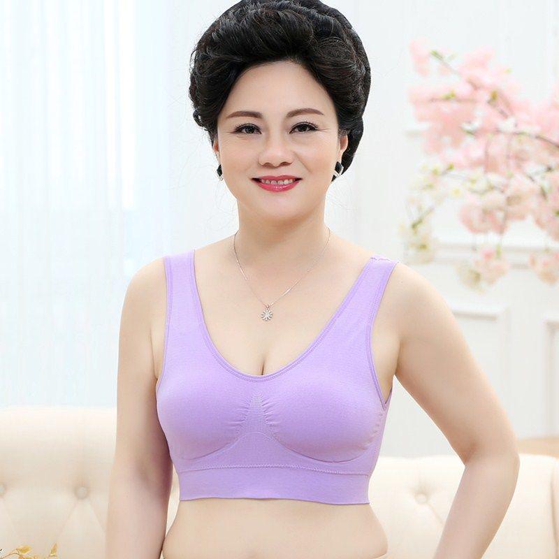 

Удобные хлопковые бюстгальтеры для женщин среднего возраста — без косточек, доступны большие размеры L (95-110 jin)