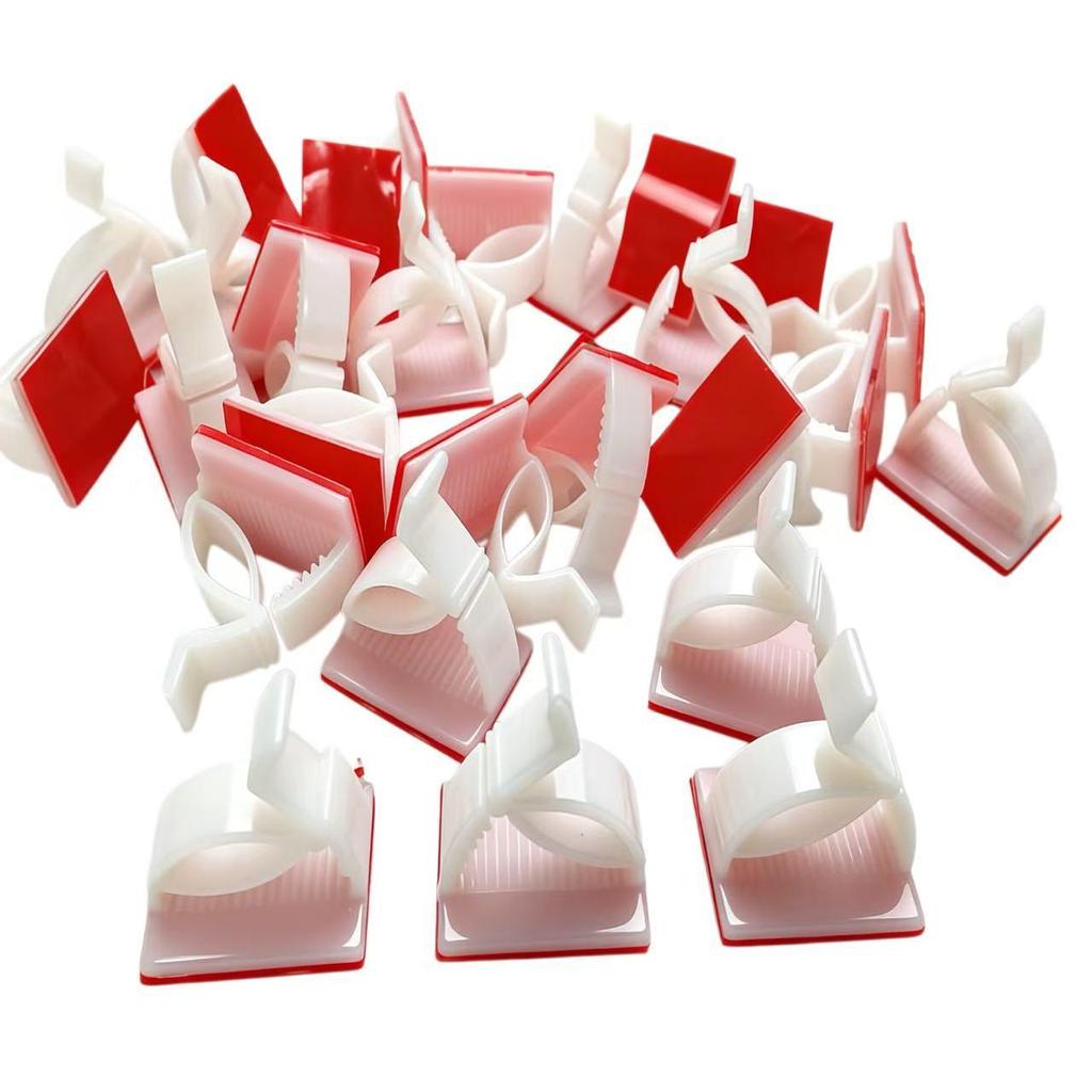 Self-Adhesive Cable Clips for Wall & Desktop - Multi-Specification Plastic Base for Cable Management