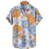 Men's Summer Flowers Casual Printed Floral Pattern Oversized Leading Fashion Elegant High Quality Luxury Gengar Hawaiian Shirt