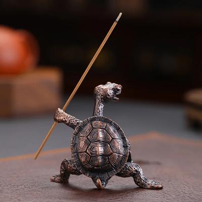 1 stücke Mini Schildkröte Form Weihrauch Räuchergefäß Sandelholz Stick Halter Vintage Bronze Tier Weihrauch Halter Brenner Stand Geschenk Wohnkultur