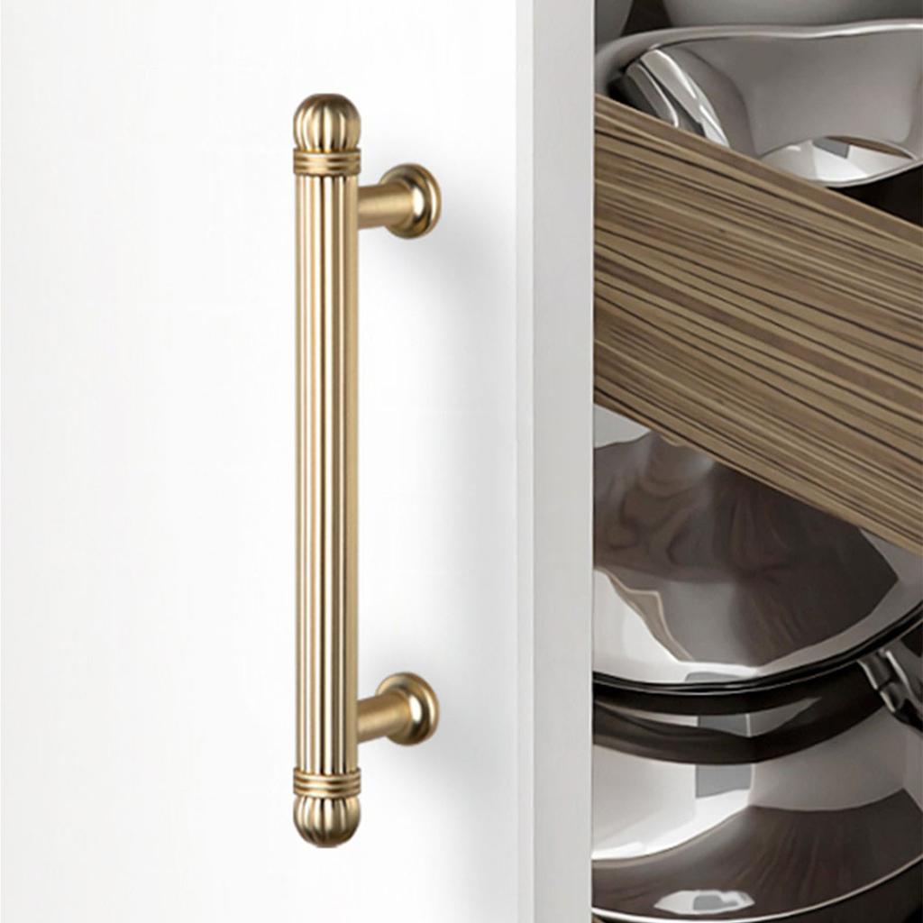 Pachet de 2 Mânere Practice Aur Periat pentru Dulap, Aliaj de Zinc, Buton pentru Sertar pentru Mobilier Dormitor Baie, Utilizare Zilnică