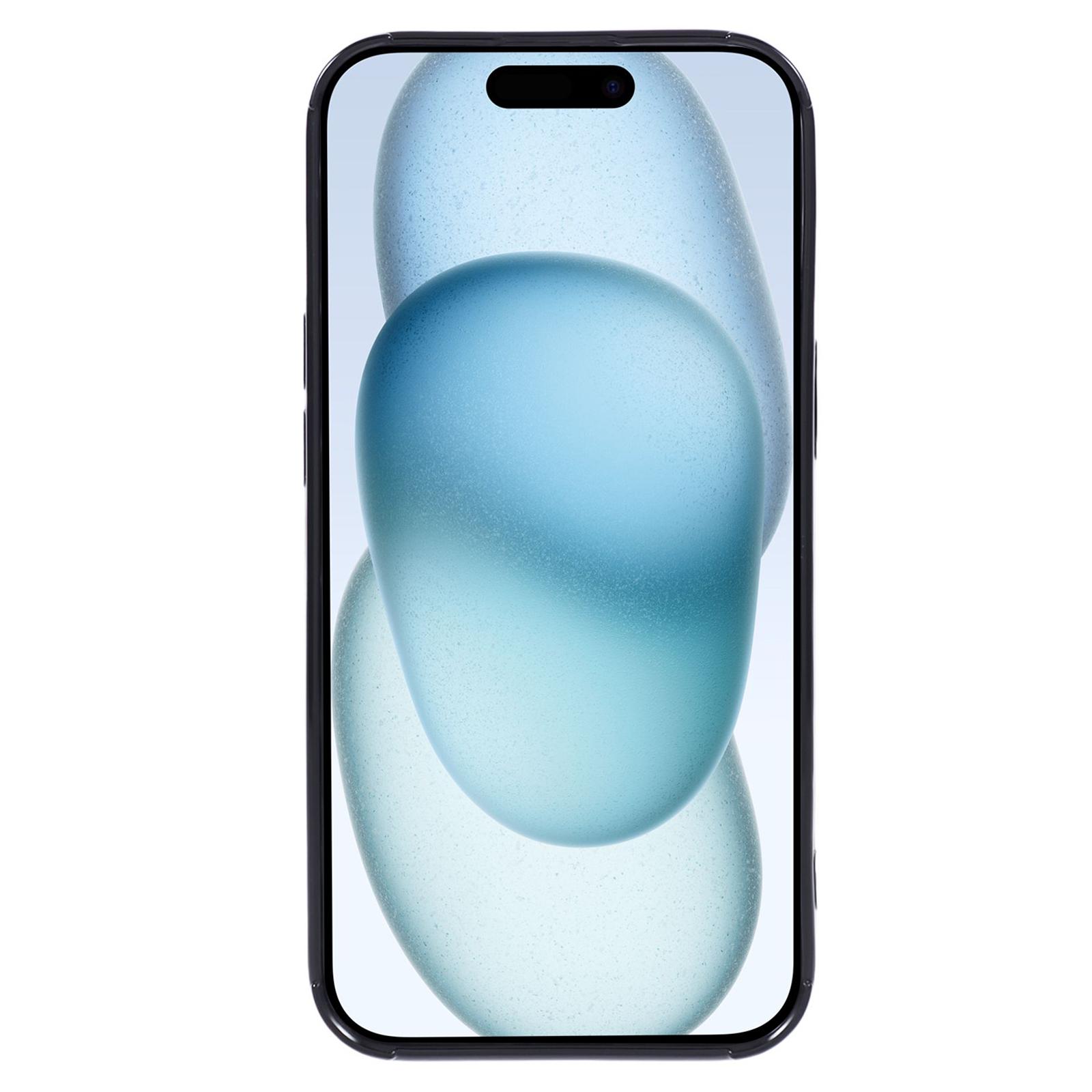 

For iPhone 15 Shockproof Mobile Phone Protective Cover 3D Love Heart Soft TPU Back Case Black