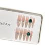 Advanced Sense of Cat Eye French Nail Art Piece Diamond Pearl K9 Drill Wear Armor Pure Handmade