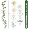 Artificial Rose Vine Garland Indoor Decor Hanging Ceiling Floral Wreath