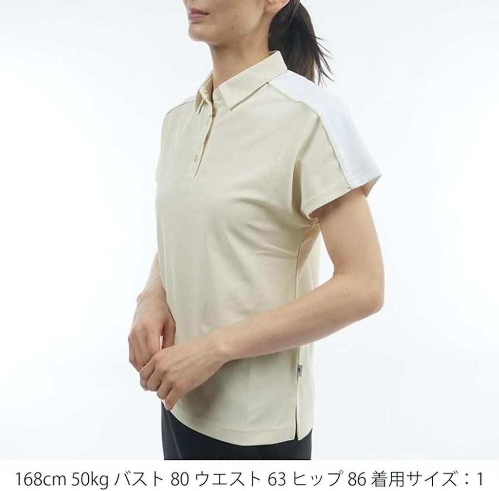 Golf Polo Shirt 2 [New Balance] Short-Sleeve (Stretchable & Ultra-Quick Drying) / Women's / 012-6168502 040_Beige [L]