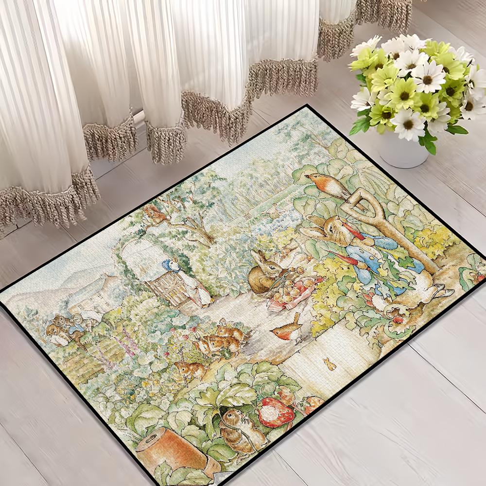

Bunny Door Cute Rabbit Mat For Bedroom Decoration Kitchen Bath Carpet House P-Peter Cartoon Super Absorbent Rug Foot Non-slip SJR40x60CM
