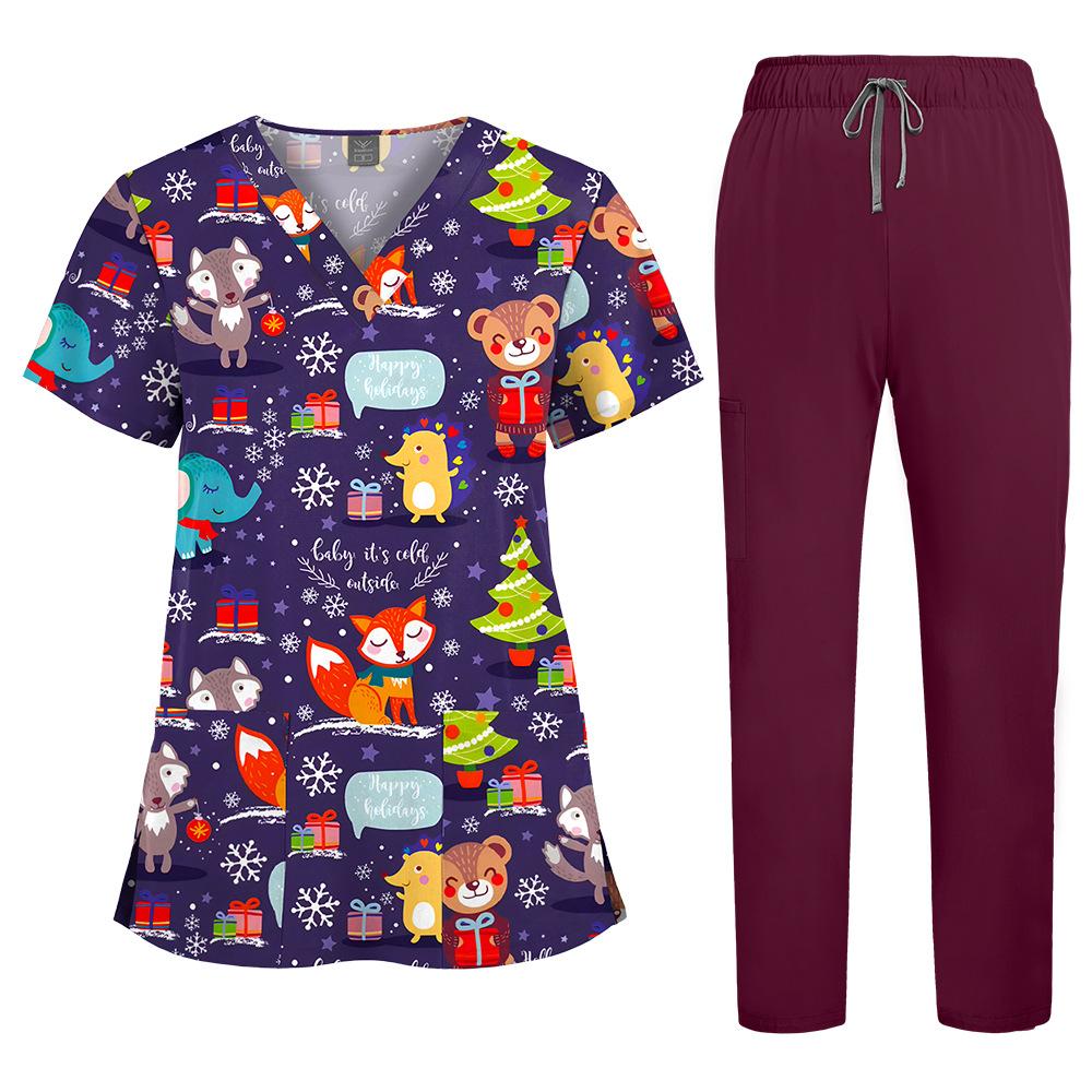 Ιατρικά Ρούχα Νοσοκομείου Κοντομάνικο Ομοιόμορφο Ομορφιάς Φόρμα Τρεξίματος Γιατρού Ρούχο Εργασίας Ιατρικό Χειρουργικό Πολύχρωμο Ομοιόμορφο Unisex