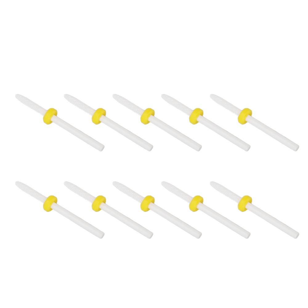10PCS Beginner Friendly Cuticle Remover Bit Gentle Grinding Nail Grinding Head  Professional Salon