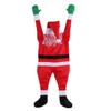 Velvet Climbing Santa Claus Decoration Self-adhesive Christmas Background Decoration  Stair Railing
