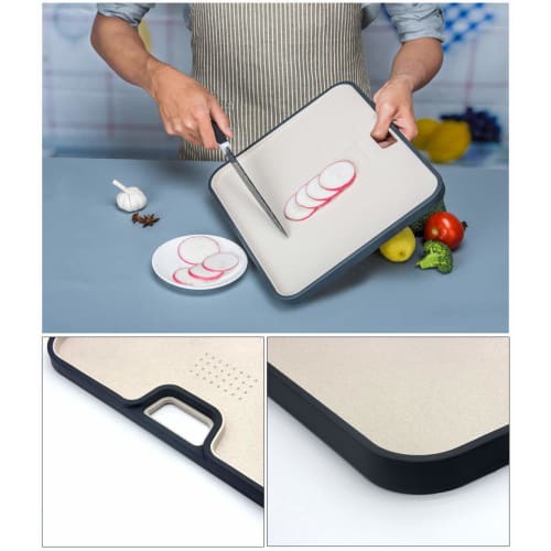 DUTISON Antibacterial Cutting Board, Double-Sided, Storage, Space-Saving, High-Temperature Resistant, Dishwasher Safe, Suitable for Home Use, Outdoor