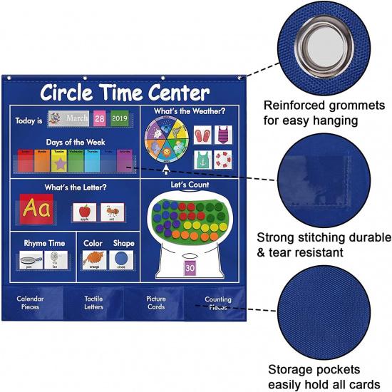 Circle Time Center Classroom Pocket Charts Teaching Pocket Chart Calendar Learning Shape Color Weather Classroom Pocket Chart-Number Pocket Chart
