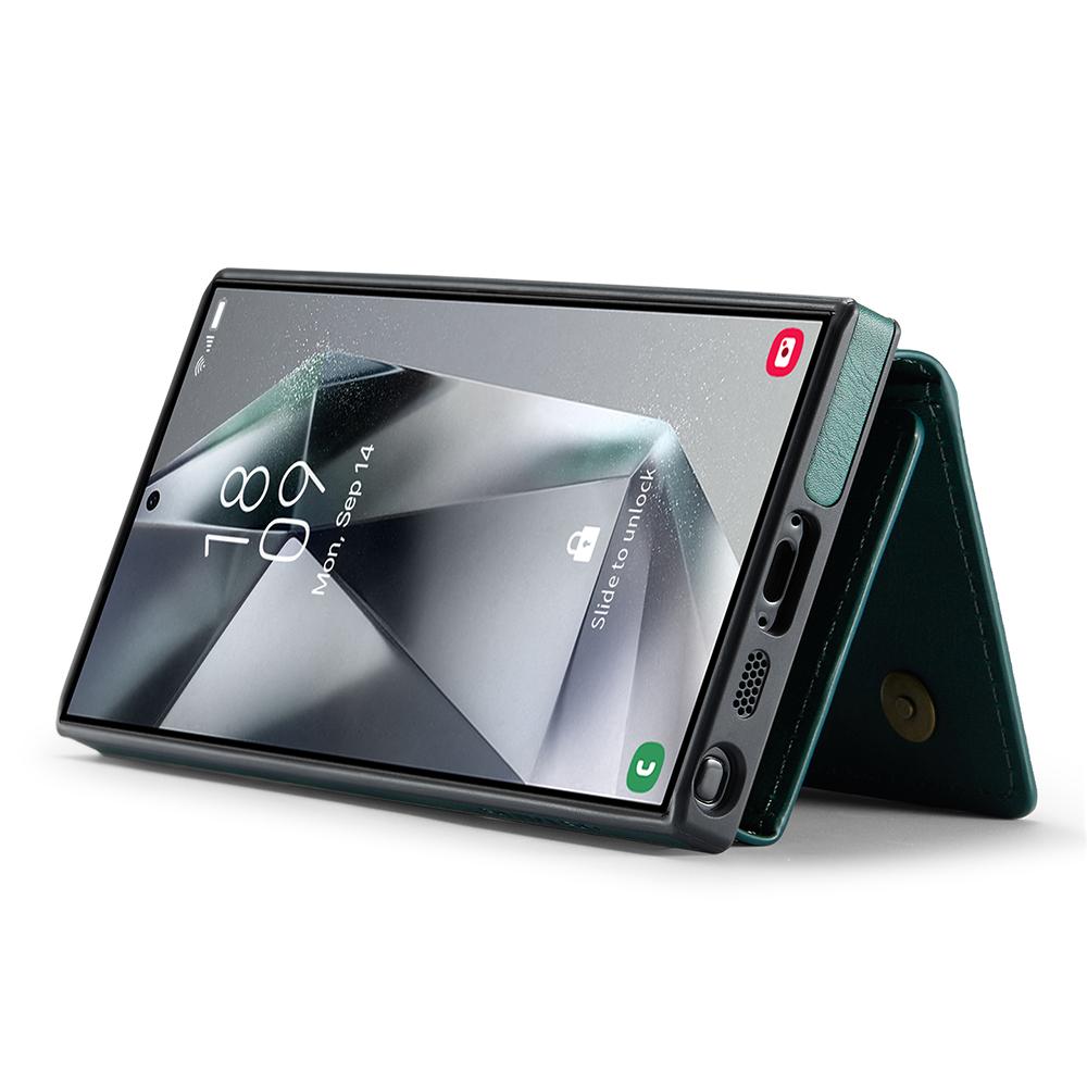 DG.MING M6 Series For Samsung Galaxy S25 Ultra Case Magnetic Wallet PU+PC+TPU Phone Cover