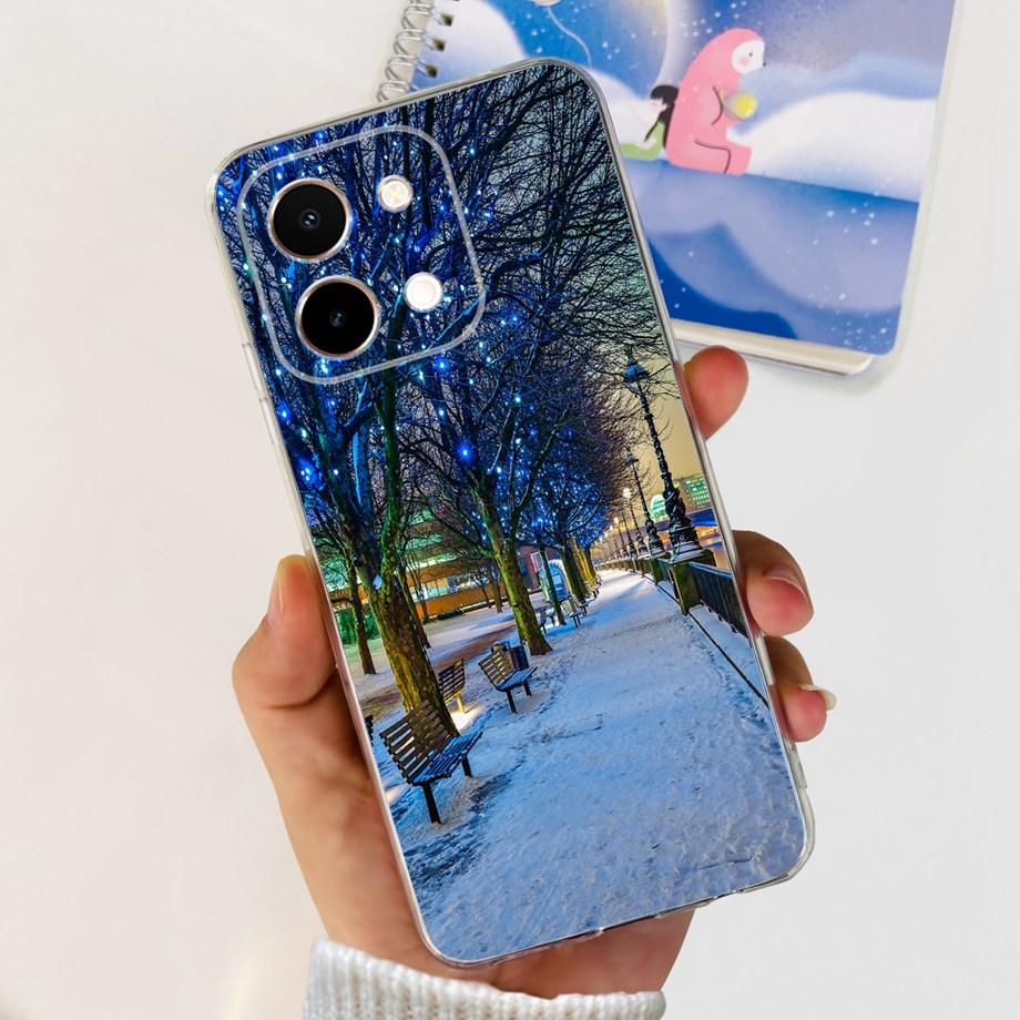 For Vivo Y28 4G Case Coque Clear Silicone Soft Back Cover For Vivo Y28 5G Y28s 5G Phone Bumper Coque Funda Dinosaur Cat Dragon