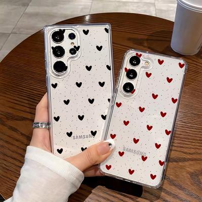 Custodie in Silicone a Forma di Cuore e Fiore per Samsung Galaxy S26 S25 Ultra A57 A56 5G S24 S23 Plus FE A36 A26 A16 A07 A55 A15 A54