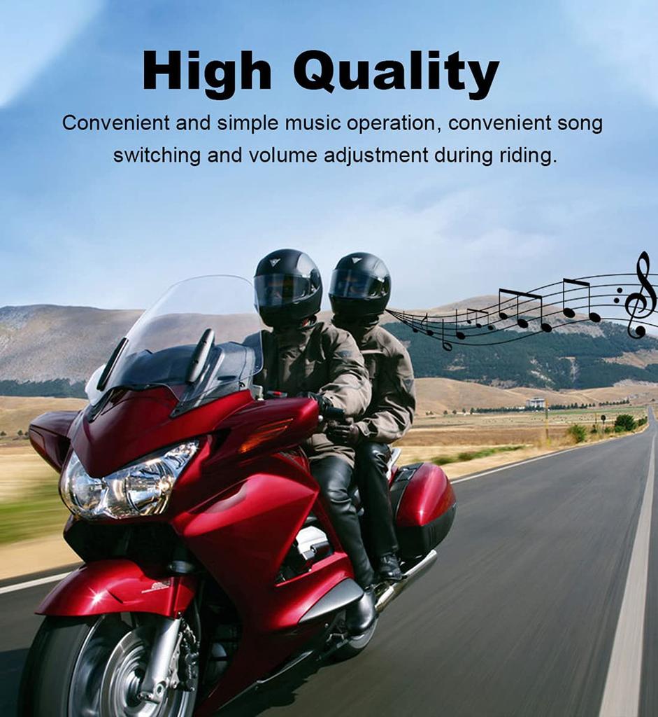 OBEST Motorcycle Bluetooth Wireless Stereo Headset with Helmet Speakers, HD Microphone, and Hands-Free Calls/Music