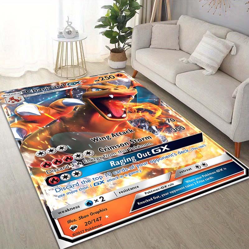 15 Sizes Pokémon Cards Charizard Printing Carpet for Living Room Bedroom Kid's Room Home Decor Area Rug Sofa Cloakroom Mat