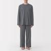 MUJI Smooth Knit Long Sleeve Loungewear Set Charcoal Size L Men's (FB0ZJA5A), Gray,