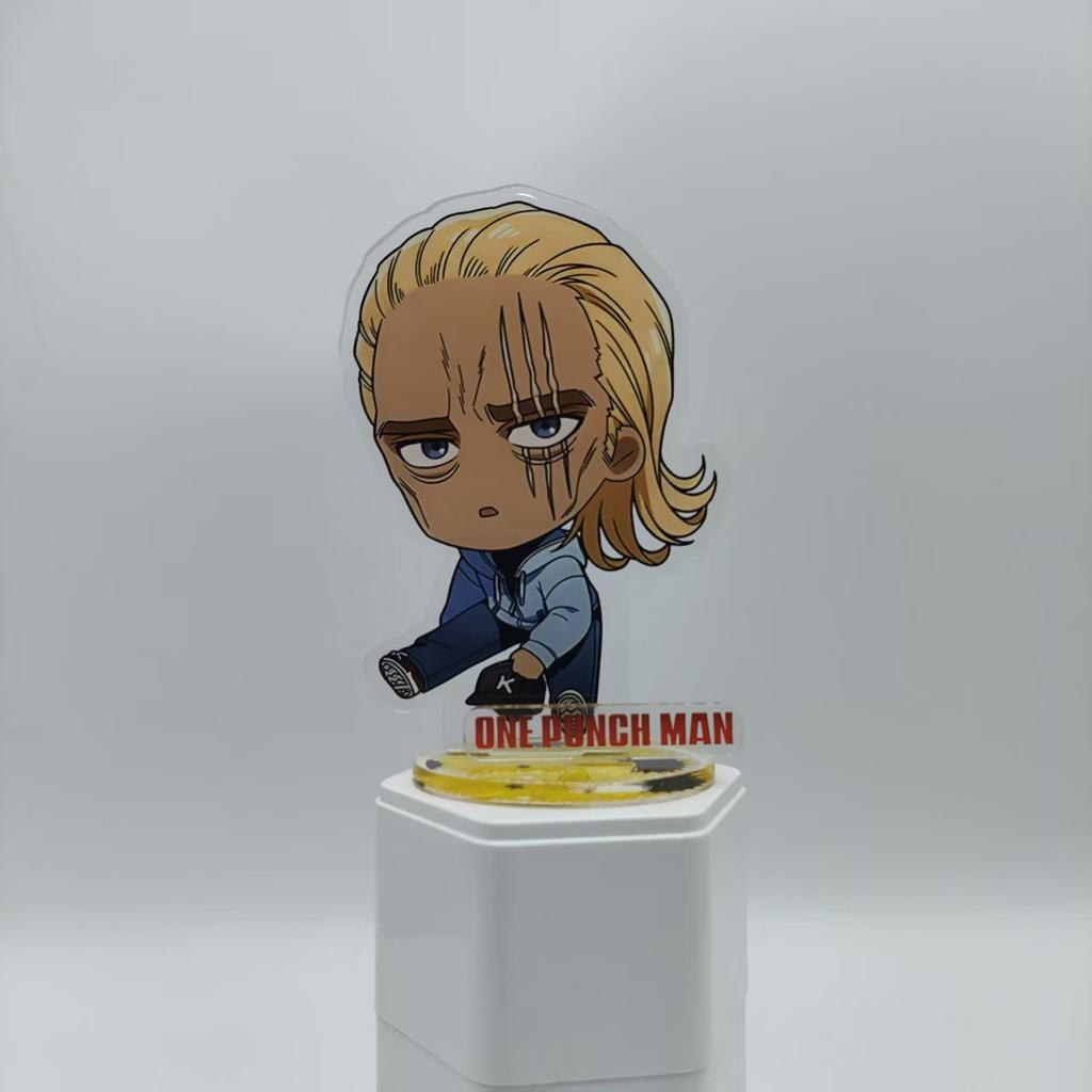 One Punch Man Anime Figure Saitama Genos Tatsumaki Garou 10cmdouble-sided Insert Acrylic Stand Model Decoration Fans Gift