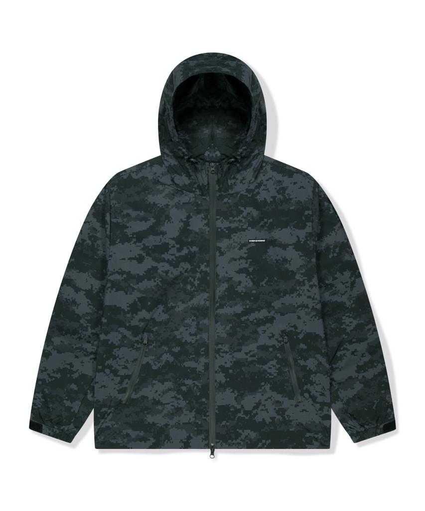 Wkndrs Digi Camo Windbreaker (Black)