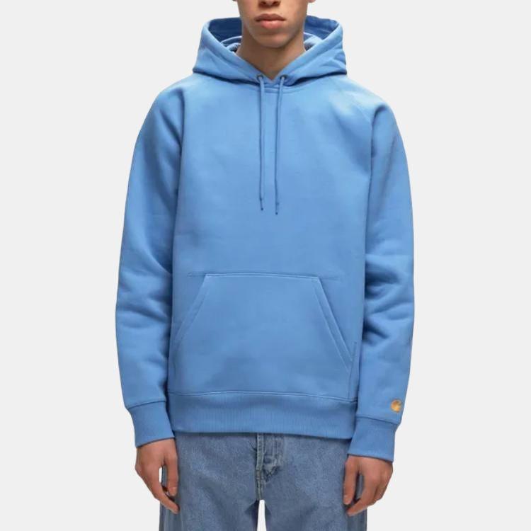 Carhartt WIP Solid Color Pullover Hoodie Long Sleeve Men Hoodies Blue I026384-1GT-XX