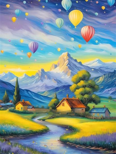 5D Diamond Painting House River Full Square Round Embroidery Fantasy Landscape Mosaic Home Decor