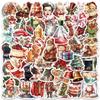 10/30/50pcs Vintage Christmas Caretoon Stickers Aesthetic Decals DIY Skateboard Guitar Notebook Car Cute Decoration Sticker Pack