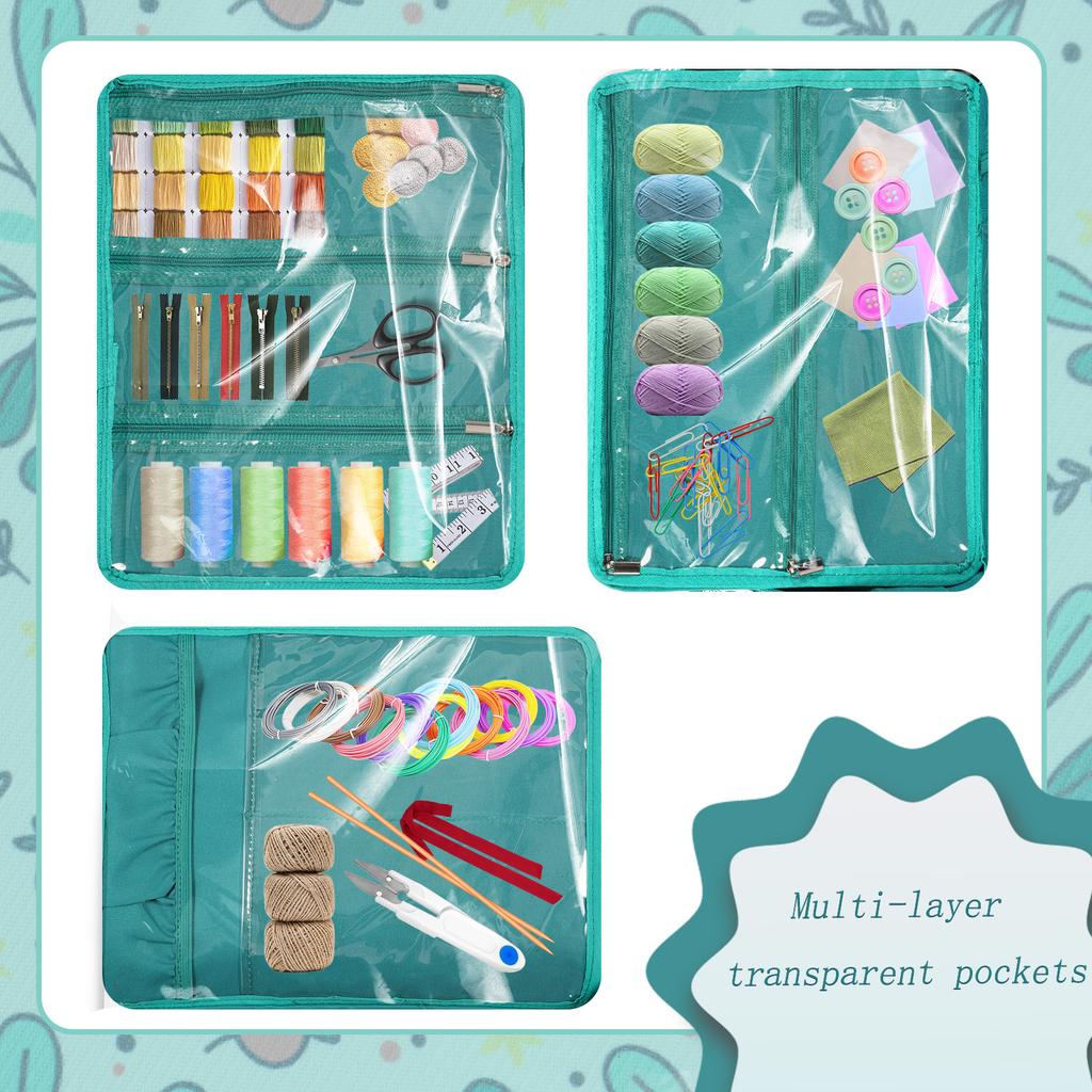 Sewing and Craft Supplies Storage Bag Large Capacity Sewing Tool Bag Travel Packing Knitting Craft Accessories Organizer Tote