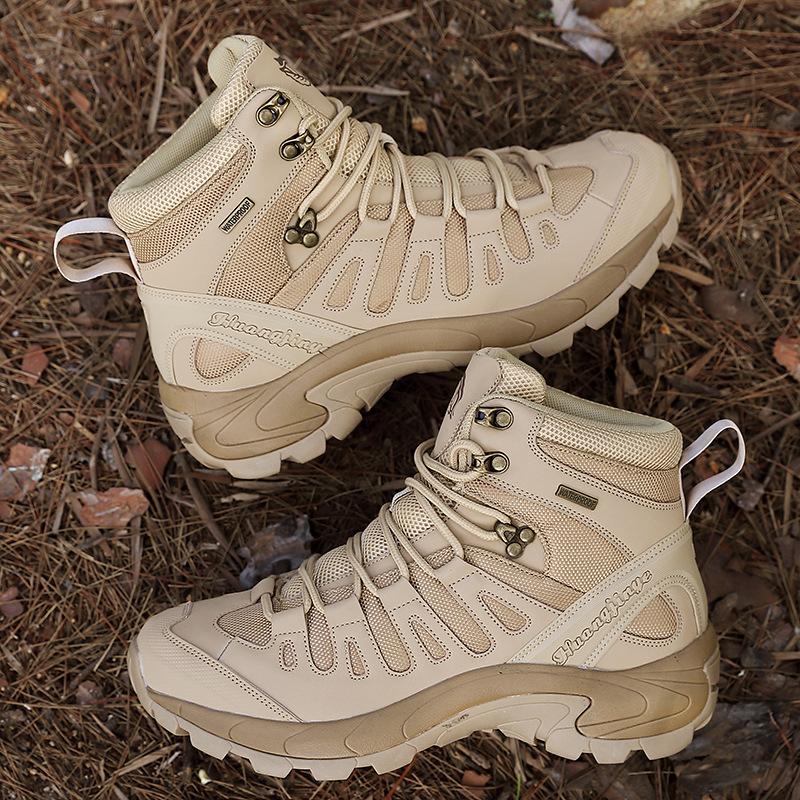Foreign Trade New Hiking Shoes Men's Large Size Military Boots Breathable Non-slip Tooling Shoes Outdoor Camping Desert Off-road Hiking Shoes