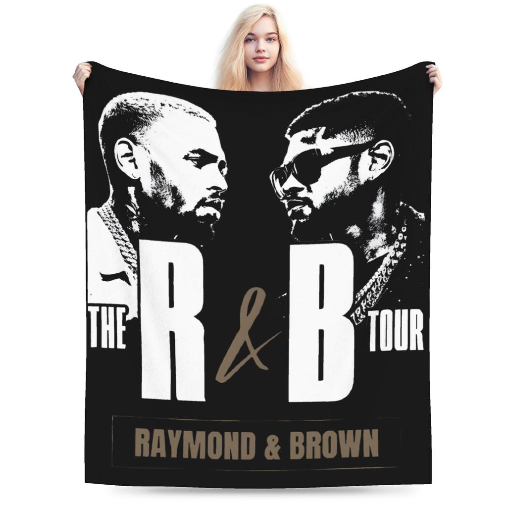 Chris Brown And Usher The Rb Tour Blanket Warm Soft Plush Throw Blanket For Girls Boys Couch Bed Flannel Bedspread Bed