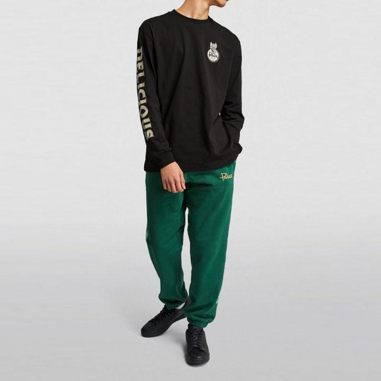 Palace X Harrods Collaboration FW21 Logo Print Long Sleeve T-Shirt Men Tops Black PAL-FW21-005