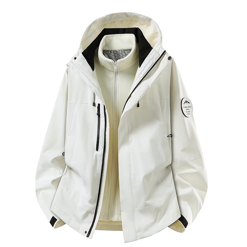 Camel Jacket of the Same Style, Three-in-one Men's and Women's Coats, Graphene Two-piece Set In Spring and Autumn, Mountaineering Outdoor