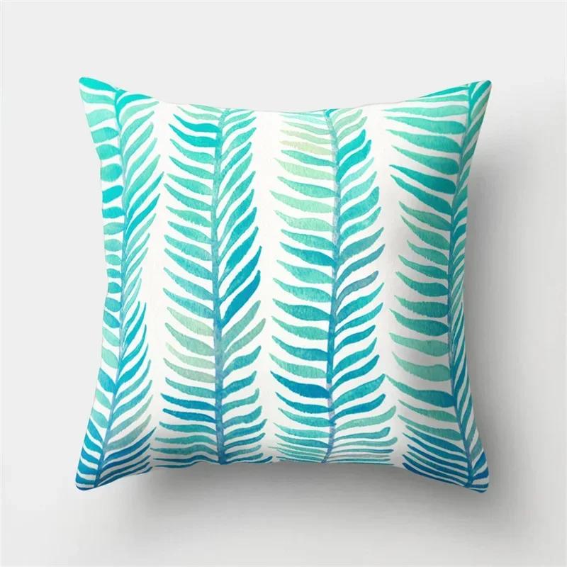 Tropical  Letter Flower Plant Polyester Pillowcase Sofa Living Room Home Decoration Car Waist Cushion Cover