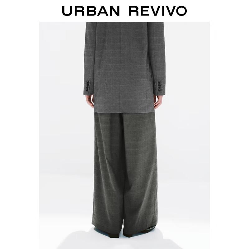 UR 2025 Women's Plaid Tie-Waist Wide-Leg Pants