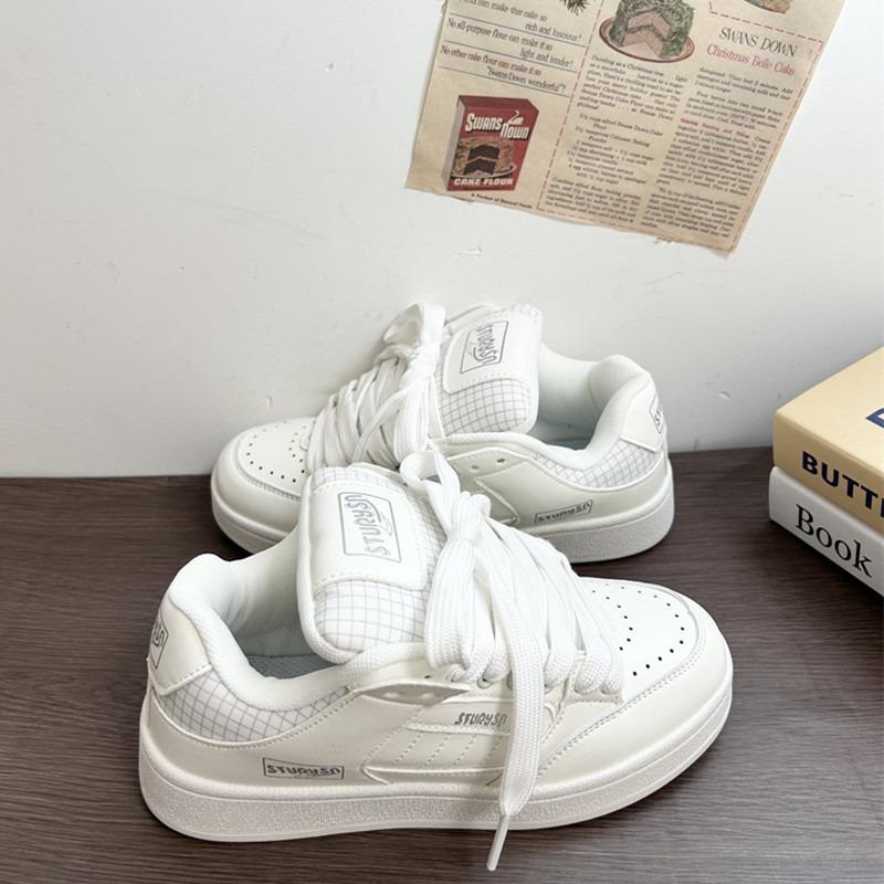 Platform white shoes women's tide versatile sports and leisure bread shoes 2 spring new board shoes