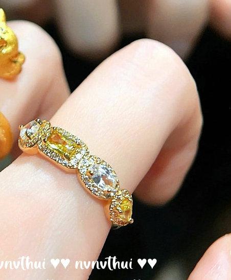 Винтажное кольцо с камнем гепарда с матовой поверхностью, винтажное, покрытое 18-каратным золотом, нерегулярное кольцо-штабелер с цирконами