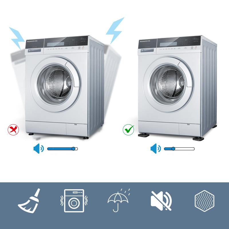 4pcs Anti Vibration Feet Pad Rubber Mat Anti Slip Silent Dampers Stand Universal Washing Machine Refrigerator Furniture Foot Pad