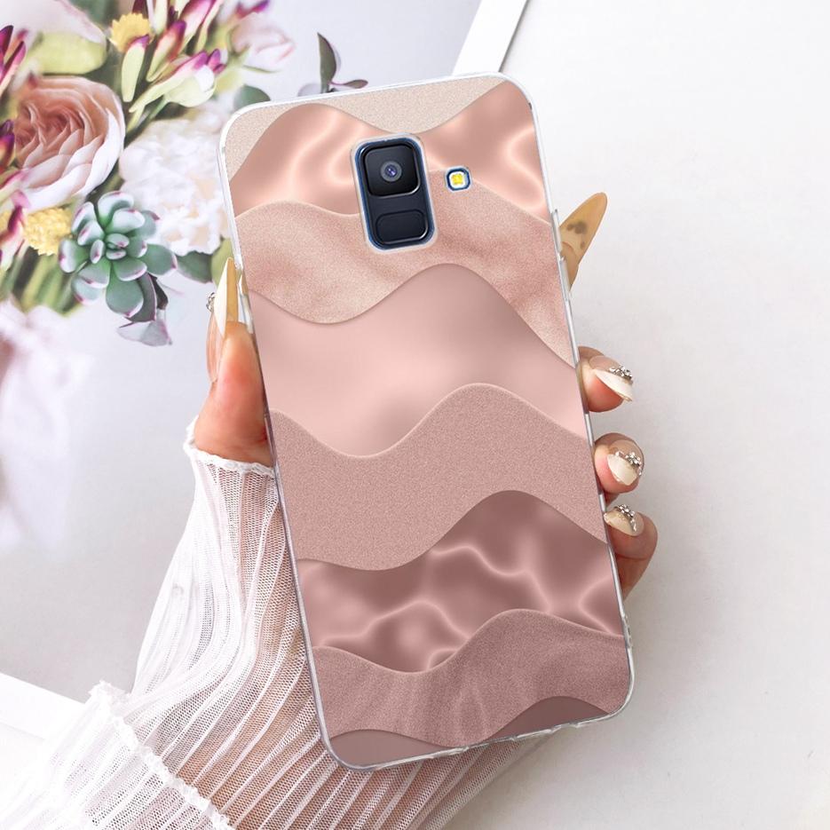 For Samsung Galaxy A6 2018 Case SM-A600F Luxury Butterfly Painted Cover Soft Silicone Shell For Samsung A6 Plus A6+ A605F Fundas