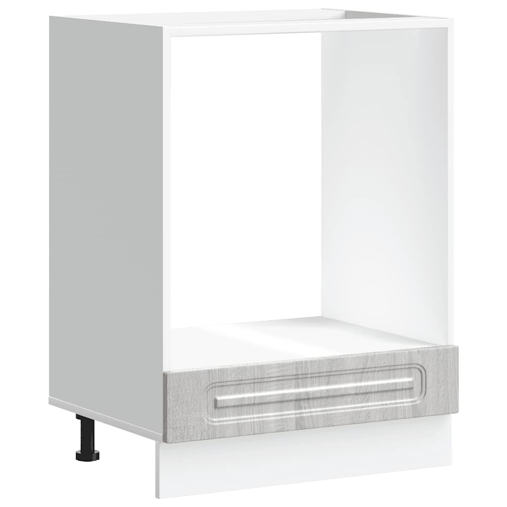 Oven Cabinet Kalmar Grey Sonoma Wood Based Material