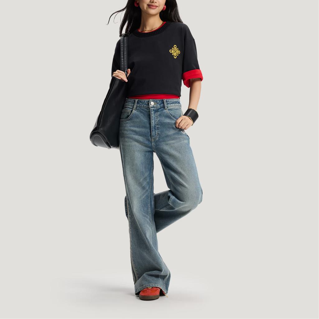 Adidas Originals FW25 CNY T-Shirt New Year Edition Sport Loose Round Neck Short Sleeve T-Shirt Unisex Tops KT0714
