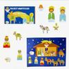 For Kids' DIY Felt Nativity Scene Craft Kit Christmas Ornament Set with Complete Materials for Creative Holiday Activities