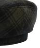 Eondeokeonteulolseutyudio Winter Check Pattern Beret Full Moon Beret / Wool Check / Forest Green